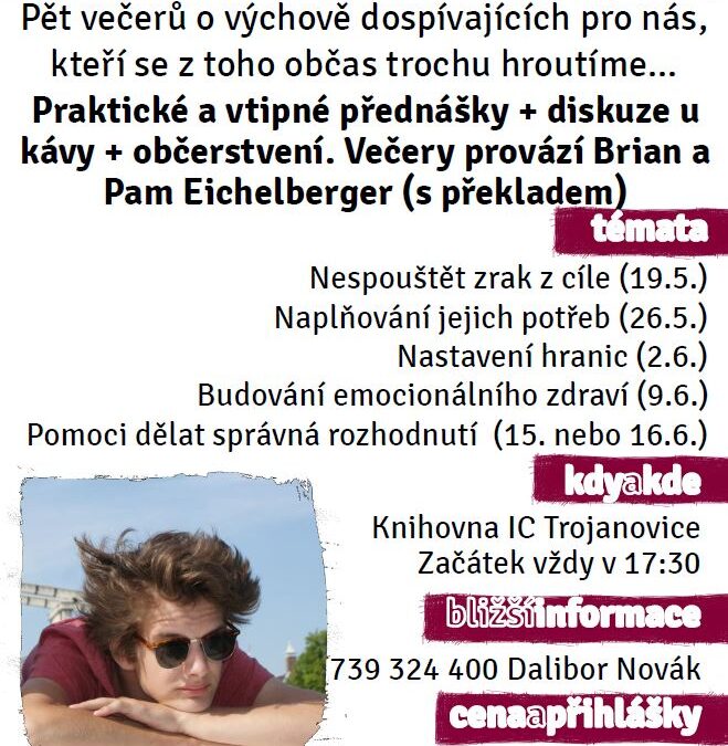 Kurz Výchova teenagerů – 5 bloků v pondělky 19. 5. až 15. 6. 2025